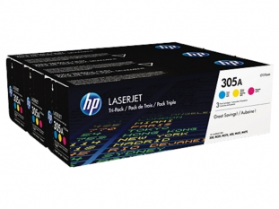toner laserowy Hewlett Packard HP 305A, CF370AM, kolorowy - cmY, 3x2600 stron wydruku