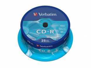 pyty CD-R Verbatim 700MB x52 szpindel 25 szt.