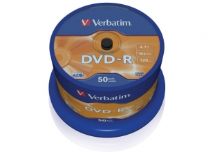 pyty DVD-R Verbatim 4,7GB x16 cake 50 szt.