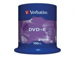 pyty DVD+R Verbatim 4,7GB x16 cake 100 szt.