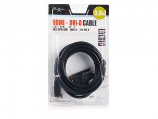 kabel przejściówka HDMI-DVI Natec , 3m, pozłacane styki, nka-0420