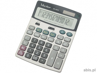 kalkulator biurowy Vector CD-2372, 12 miejscowy wyświetlacz