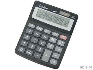 kalkulator biurowy Vector CD-2401, 12 miejscowy wywietlacz
