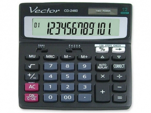 kalkulator biurowy Vector CD-2460, 12 miejscowy wywietlacz