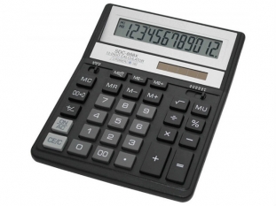 kalkulator biurowy Citizen SDC-888XBK, czarny, 12 miejscowy wywietlacz