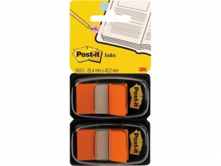 zakadki indeksujce samoprzylepne Post-it 680-O2EU PP, 25x43 mm, pomaraczowe, 2x50 kartek