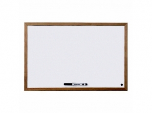 tablica szklana niemagnetyczna suchocieralna Bi-Office 60x45 cm, rama drewniana