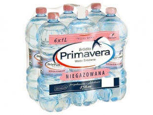 woda niegazowana Primavera 1L 6 szt./zgrz., plastikowa butelka Koszt transportu - zobacz szczegy