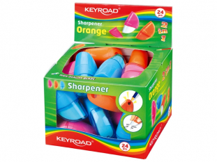 temperwka plastikowa pojedyncza Keyroad Orange z gumk, mix kolorw, 24szt.