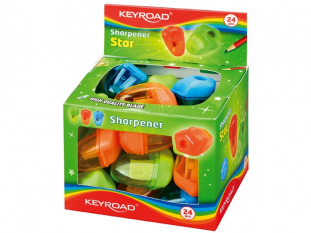 temperwka plastikowa pojedycza Keyroad Star z pojemnikiem, mix kolorw, 24szt.