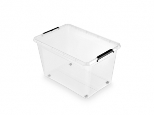 pojemnik do przechowywania 32l ORPLAST Simple box na kkach, transparentny