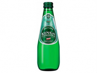 woda mineralna gazowana 330 ml Kinga Pieniska 24 szt./zgrz., szklana butelka