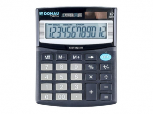 kalkulator biurowy DONAU TECH, 12 miejscowy wywietlacz