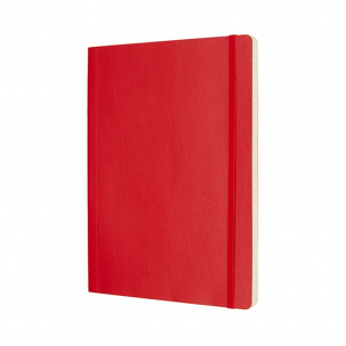 notes, notatnik 19x25 cm, mikka oprawa, czerwony, 192 strony, Moleskine Classic