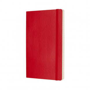 notes, notatnik 13x21 cm, mikka oprawa, czerwony, 192 strony, Moleskine Classic