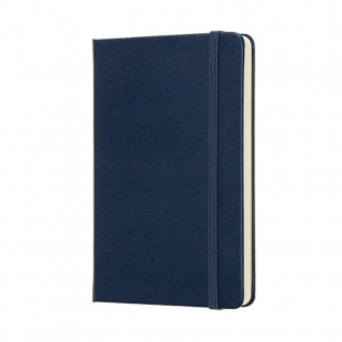 notes, notatnik 9x14 cm, twarda oprawa, niebieski, 192 strony, Moleskine Classic