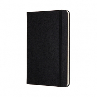 notes, notatnik 11,5x18 cm, twarda oprawa, czarny, 208 stron, Moleskine Classic