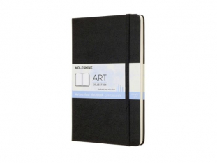 notes, notatnik 13x21 cm, papier akwarelowy gadki, twarda oprawa, czarny, 72 strony, Moleskine Art Watercolour