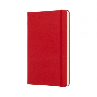 notes, notatnik 13x21 cm, twarda oprawa, czerwony, 240 stron, Moleskine Classic