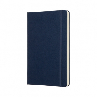 notes, notatnik 13x21 cm, twarda oprawa, niebieski, 240 stron, Moleskine Classic