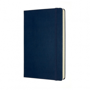 notes, notatnik 13x21 cm, twarda oprawa, niebieski, 400 stron, Moleskine Classic