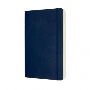 notes, notatnik 13x21 cm, mikka oprawa, niebieski, 400 stron, Moleskine Classic