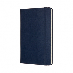 notes, notatnik 11,5x18 cm, twarda oprawa, niebieski, 208 stron, Moleskine Classic