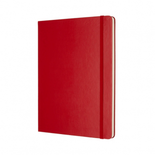 notes, notatnik 19x25 cm, twarda oprawa, czerwony, 192 strony, Moleskine Classic