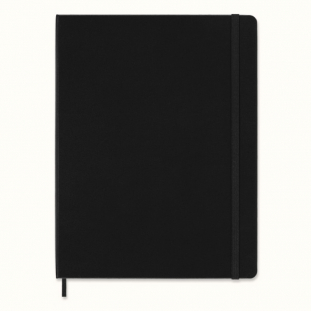 notes, notatnik 19x25 cm, twarda oprawa, czarny, 192 strony, Moleskine Classic