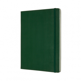 notes, notatnik 19x25 cm, twarda oprawa, zielony, 192 strony, Moleskine Classic