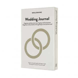 notes, notatnik 13x21 cm twarda oprawa, szary, 400 stron, Moleskine Passion Journal Wedding
