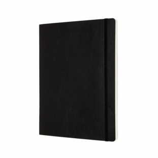notes, notatnik 19x25 cm, mikka oprawa, czarny, 192 strony, Moleskine Professional