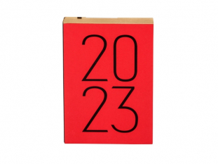 kalendarz książkowy A5 Antra ART 2023 r., dzień na stronie, oprawa twarda