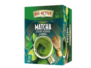 herbata Matcha Big-Active, zielona herbata i limonka, 20 torebek