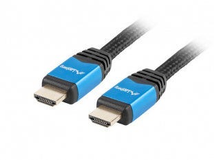 Kabel Lanberg Premium HDMI M/M V2.0, 1 m, pełna miedź