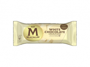 lody Magnum White na patyku, waniliowe w białej czekoladzie 120ml 20szt./opak Koszt transportu - zobacz szczegóły