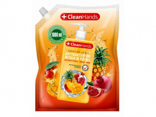 mydo w pynie zapas Clean Hands, antybakteryjne, owoce tropikalne, 1000 ml
