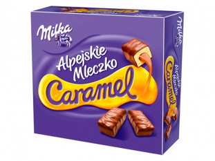 czekoladki bombonierka Alpejskie mleczko Milka o smaku Caramel 350g