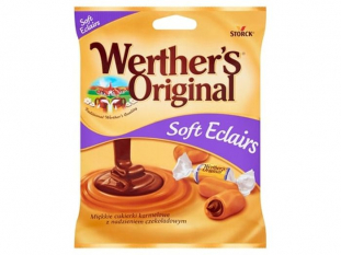 cukierki karmelowe Werther's Original Soft Eclairs z nadzieniem czekoladowym 70g