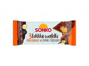 wafelki lekkie Sonko, penoziarniste z czekolad 36 g