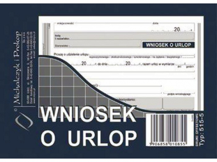 wniosek o urlop 515-5 Michalczyk&Prokop A6 40 kartek