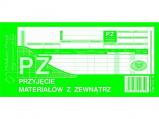 przyjcie materiaw z zewntrz PZ 352-8 Michalczyk&Prokop 1/3 A4 80 kartek