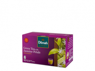 herbata zielona Dilmah Green Tea with natural Jasmine Petals, 50 torebek z zawieszk