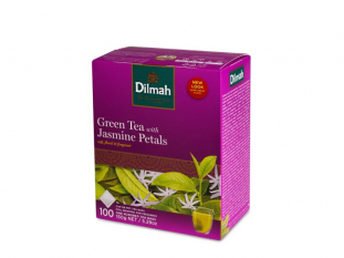 herbata zielona Dilmah Green Tea with natural Jasmine Petals, 100 torebek bez zawieszki