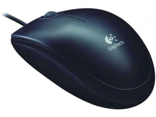 mysz optyczna przewodowa Logitech B100 USB, czarna