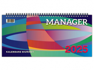 kalendarz biurkowy Telegraph Manager 2025r., format bloku 320 x 150 mm