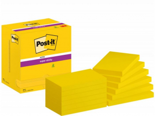 karteczki samoprzylepne 3M Post-it Super Sticky (655-12SSCY-EU), 127x76 mm, 12x90 kartek, te