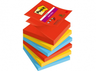 karteczki samoprzylepne 3M Post-it Super Sticky Z-Notes, Playful, 76x76 mm, 6x90 kartek