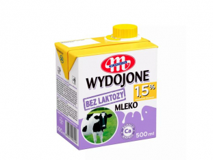 mleko bez laktozy 1,5% 500 ml Mlekovita Wydojone UHT