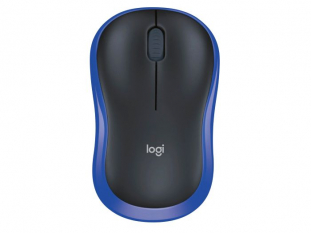 mysz optyczna bezprzewodowa Logitech M185, czarno-niebieska